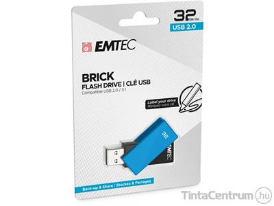 EMTEC pendrive, 32GB, USB 2.0, "C350 Brick", kék