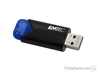 EMTEC pendrive, 32GB, USB 3.2, "B110 Click Easy", fekete-kék