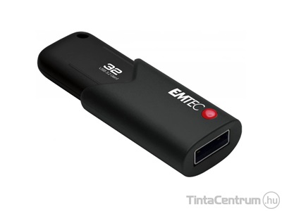 EMTEC pendrive, 32GB, USB 3.2, titkosított, "B120 Click Secure", fekete