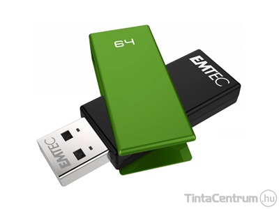 EMTEC pendrive, 64GB, USB 2.0, "C350 Brick", zöld