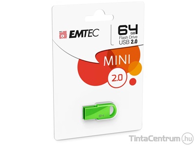 EMTEC pendrive, 64GB, USB 2.0, "D250 Mini", zöld