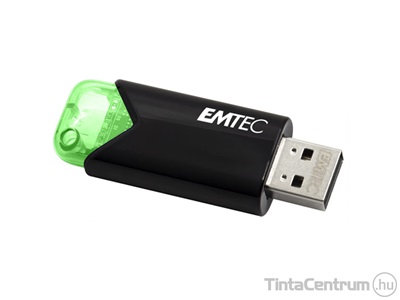 EMTEC pendrive, 64GB, USB 3.2, "B110 Click Easy", fekete-zöld