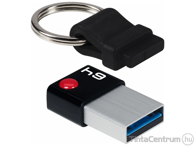 EMTEC pendrive, 64GB, USB 3.2, "T100 Nano Ring", fekete