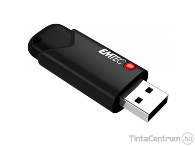 EMTEC pendrive, 64GB, USB 3.2, titkosított, "B120 Click Secure", fekete