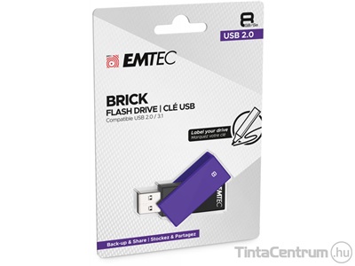 EMTEC pendrive, 8GB, USB 2.0, "C350 Brick", lila