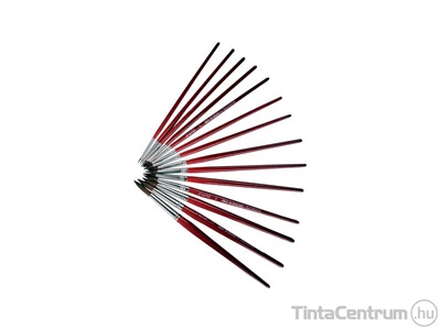 Ecset, kerek, fa, PULSE, piros-fekete (8-as) 12db/csomag