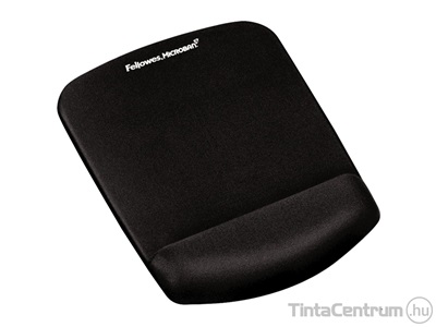 Egérpad csuklótámasszal, habtöltésű, FELLOWES "PlushTouch™", fekete