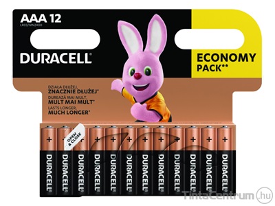 Elem, AAA ceruza, DURACELL "Basic" 12db/csomag