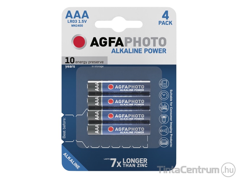 Elem, AAA mikro, AGFAPHOTO 4db/csomag