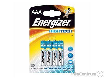 Elem, AAA mikro, ENERGIZER "HighTech" 4db/csomag