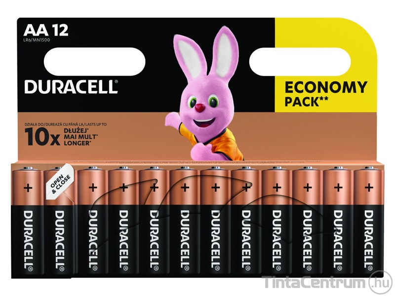 Elem, AA ceruza, DURACELL "Basic" 12db/csomag