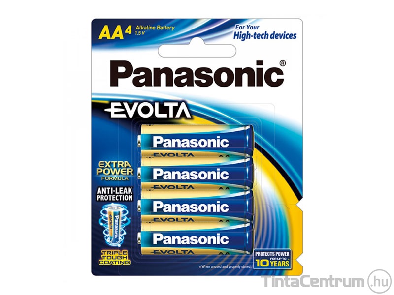 Elem, AA ceruza, PANASONIC "Evolta" 4db/csomag