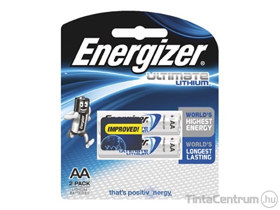 Elem, AA ceruza, lítium, ENERGIZER "Ultimate Lithium" 2db/csomag