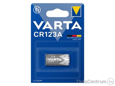 Elem, CR123A, lítium, VARTA 1db/csomag