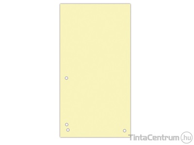 Elválasztócsík, karton, 235x105mm, DONAU, citromsárga 100db/csomag