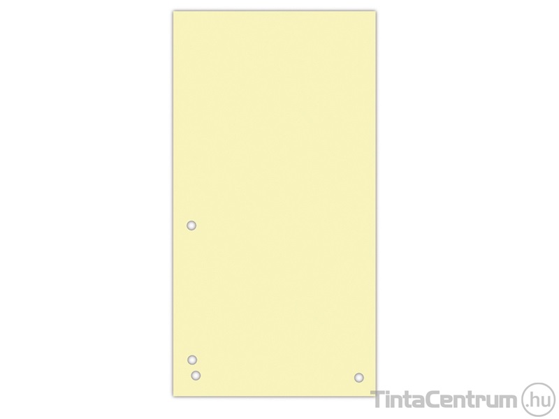 Elválasztócsík, karton, 235x105mm, DONAU, citromsárga 100db/csomag