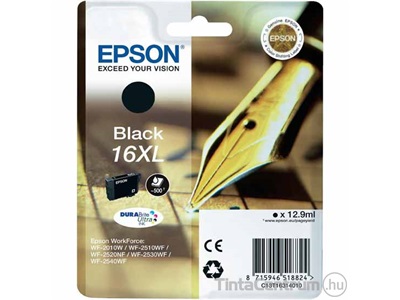 Epson 16XL (T1631) fekete eredeti tintapatron