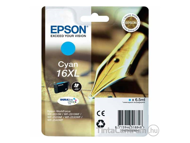 Epson 16XL (T1632) ciánkék eredeti tintapatron