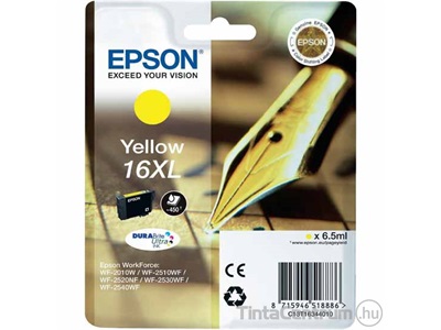 Epson 16XL (T1634) sárga eredeti tintapatron