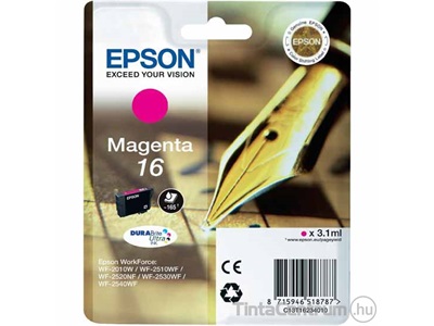 Epson 16 (T1623) magenta eredeti tintapatron