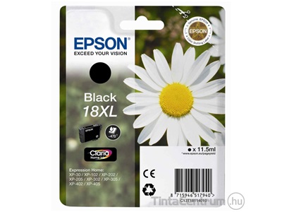 Epson 18XL (T1811) fekete eredeti tintapatron