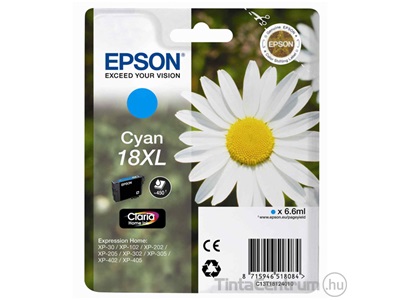 Epson 18XL (T1812) ciánkék eredeti tintapatron