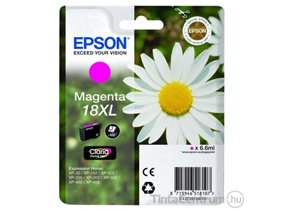 Epson 18XL (T1813) magenta eredeti tintapatron