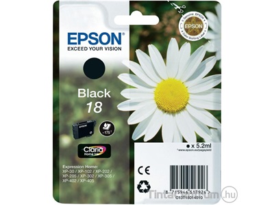 Epson 18 (T1801) fekete eredeti tintapatron