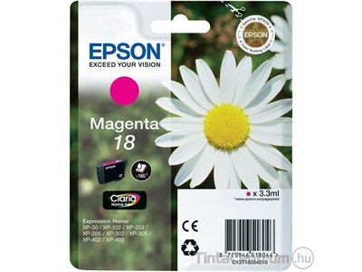 Epson 18 (T1803) magenta eredeti tintapatron