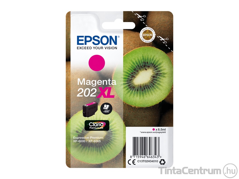 Epson 202XL (T02H3) magenta eredeti tintapatron