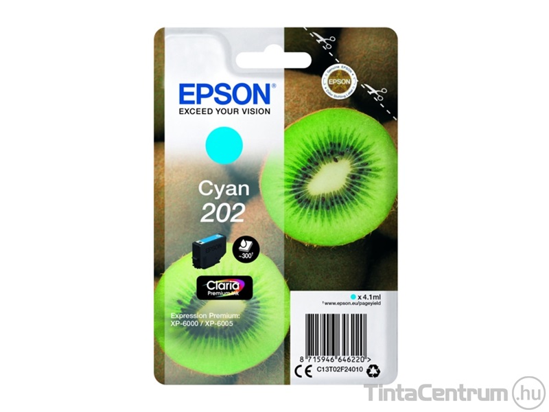 Epson 202 (T02F2) ciánkék eredeti tintapatron