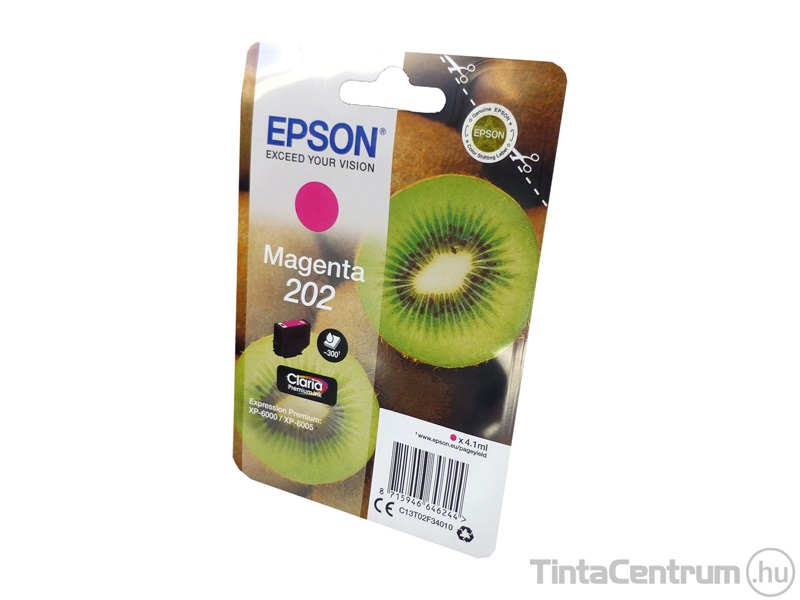 Epson 202 (T02F3) magenta eredeti tintapatron