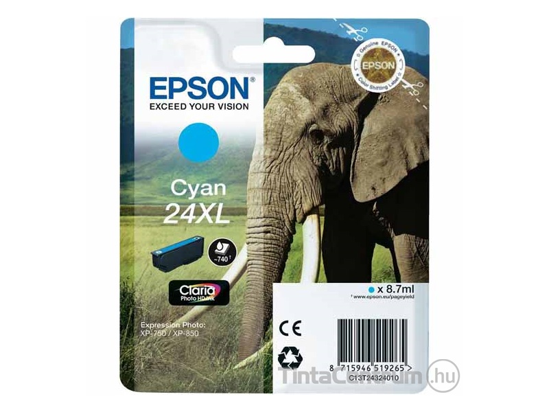 Epson 24XL (T2432) ciánkék eredeti tintapatron