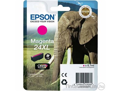 Epson 24XL (T2433) magenta eredeti tintapatron