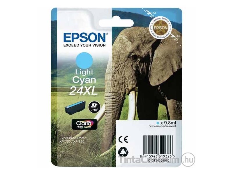 Epson 24XL (T2435) világos ciánkék eredeti tintapatron