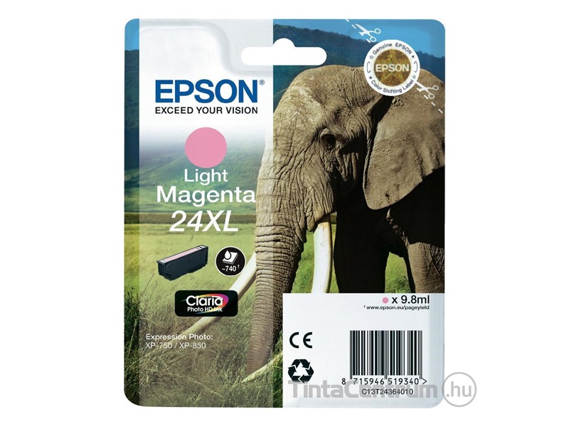 Epson 24XL (T2436) világosmagenta eredeti tintapatron