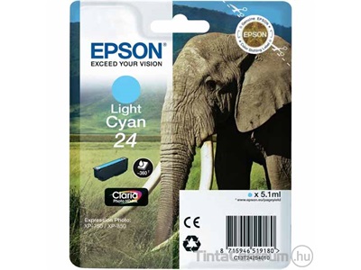 Epson 24 (T2425) világos ciánkék eredeti tintapatron