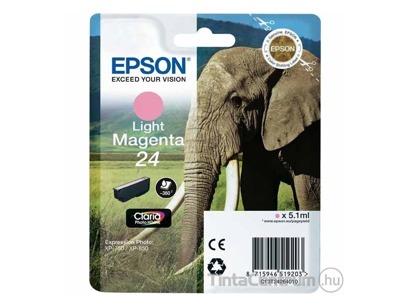 Epson 24 (T2426) világosmagenta eredeti tintapatron