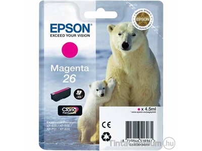 Epson 26 (T2613) magenta eredeti tintapatron