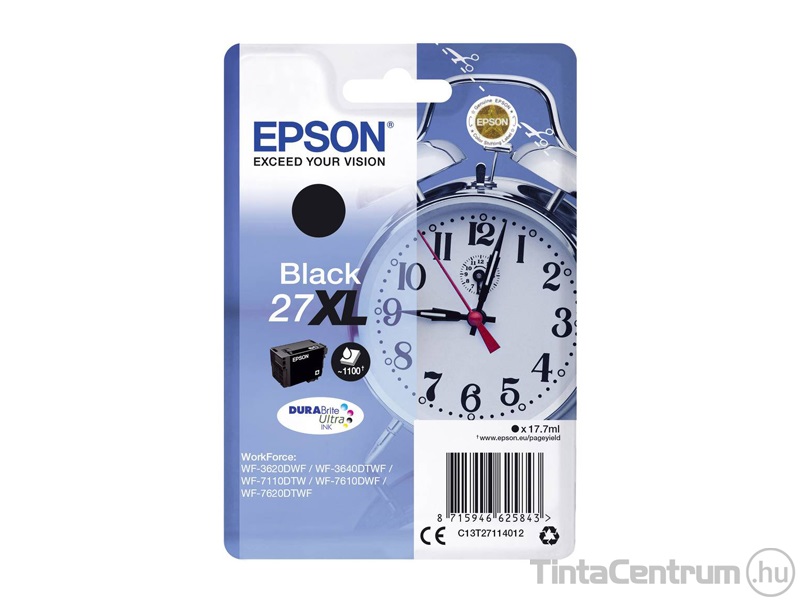 Epson 27XL (T2711) fekete eredeti tintapatron