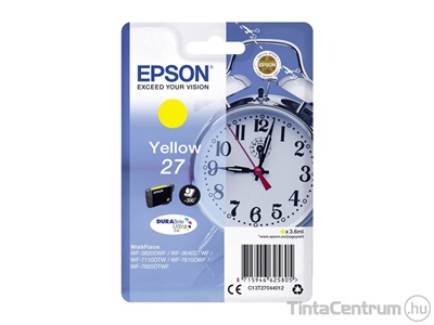 Epson 27 (T2704) sárga eredeti tintapatron