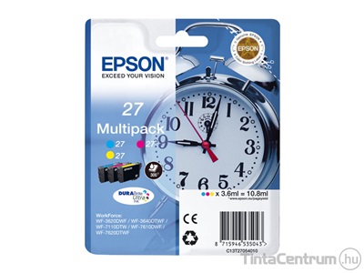 Epson 27 (T2705) (C,M,Y) eredeti 3db-os patron csomag