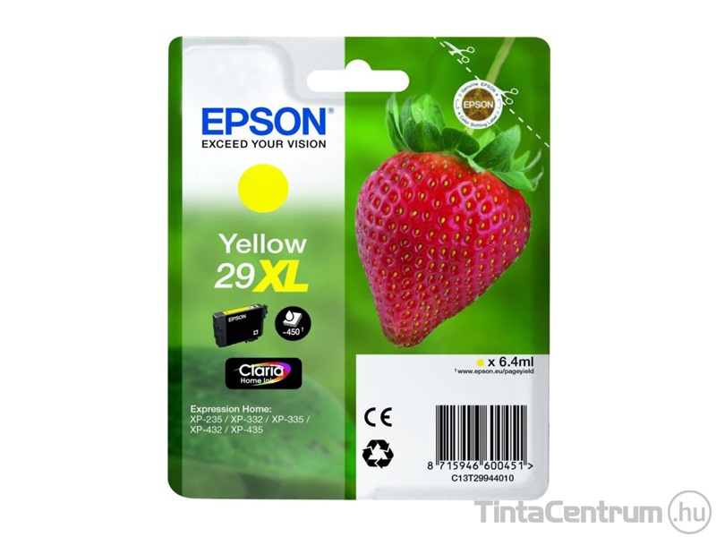 Epson 29XL (T2994) sárga eredeti tintapatron