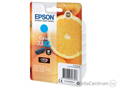 Epson 33XL (T3362) ciánkék eredeti tintapatron