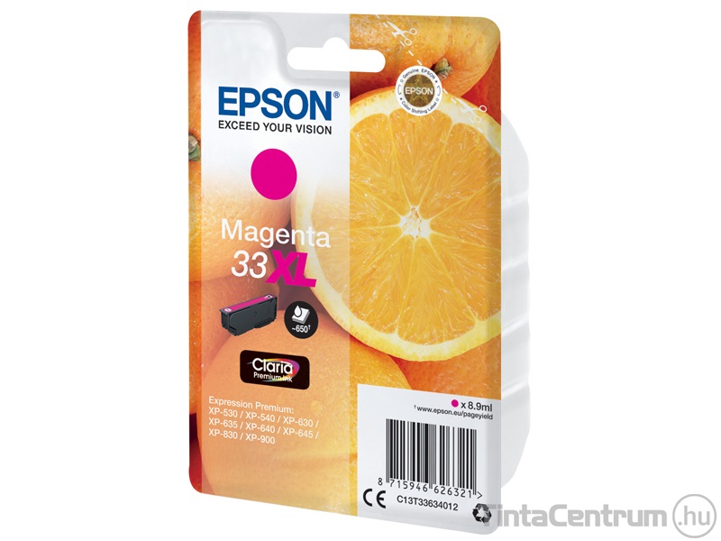 Epson 33XL (T3363) magenta eredeti tintapatron