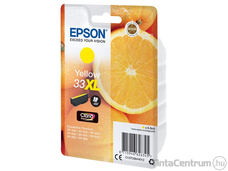 Epson 33XL (T3364) sárga eredeti tintapatron