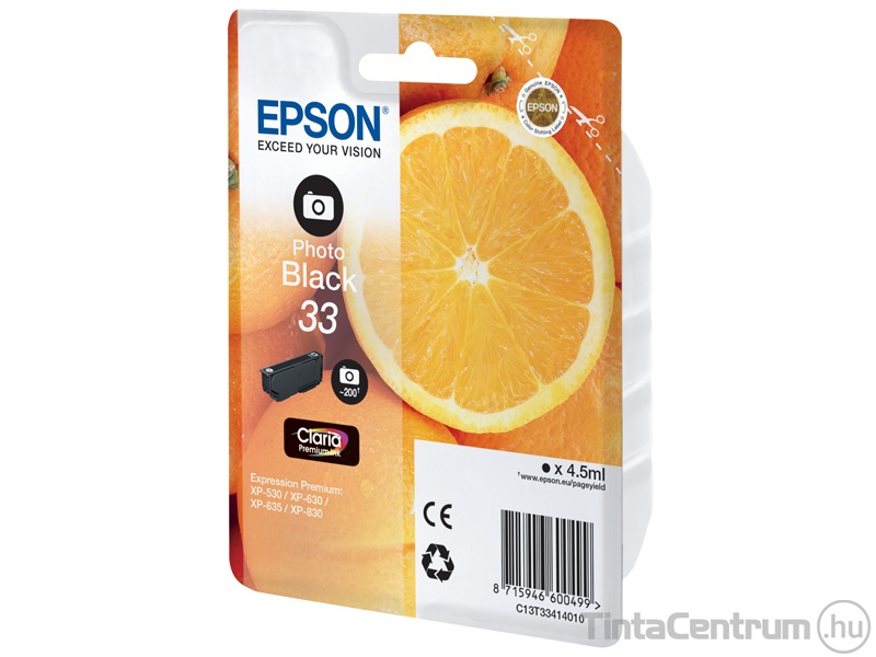 Epson 33 (T3341) fotó fekete eredeti tintapatron