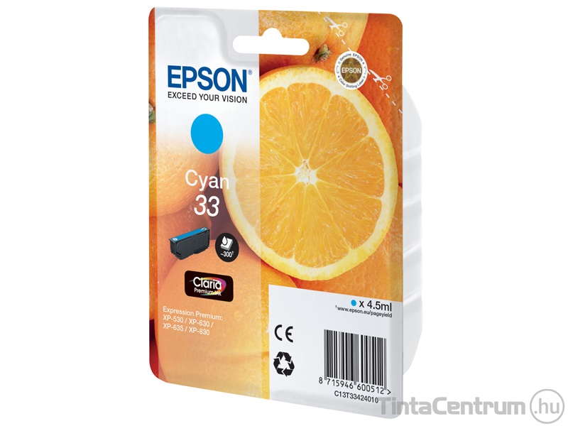 Epson 33 (T3342) ciánkék eredeti tintapatron