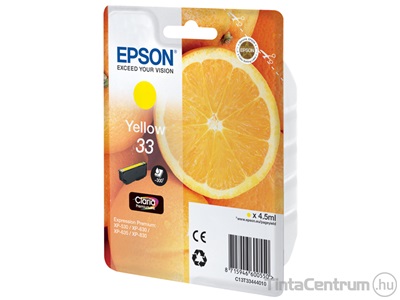 Epson 33 (T3344) sárga eredeti tintapatron