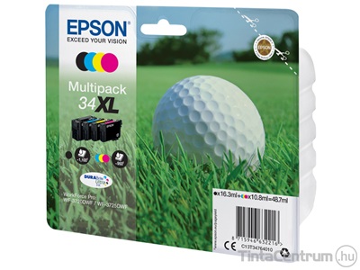 Epson 34XL (T3476) (BK,C,M,Y) eredeti 4db-os patron csomag